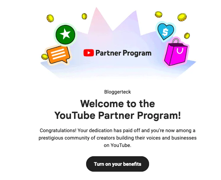 bloggerteck got accepted into youtube