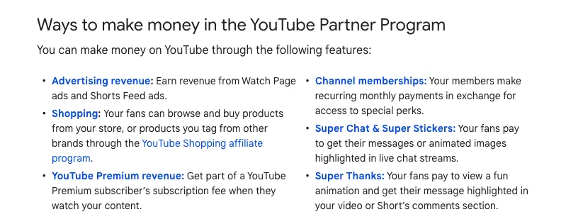 ways to make money with youtube 