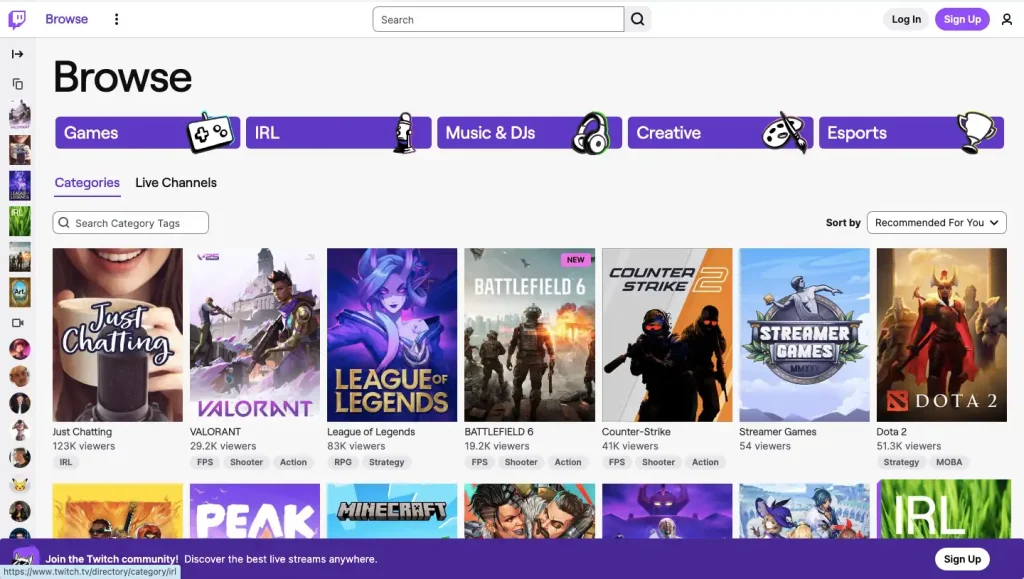 twitch affiliate program