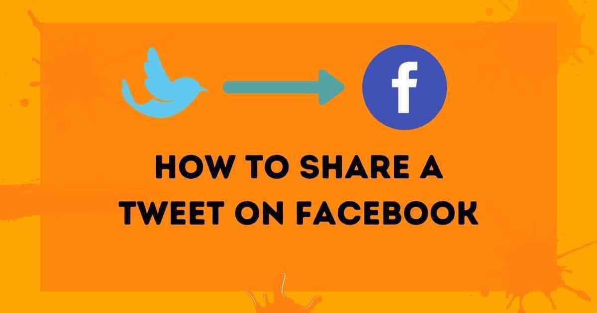 how to share a tweet on facebook