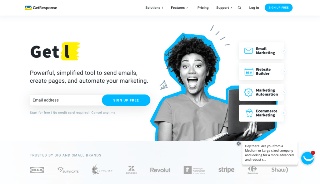 GetResponse funnel builder